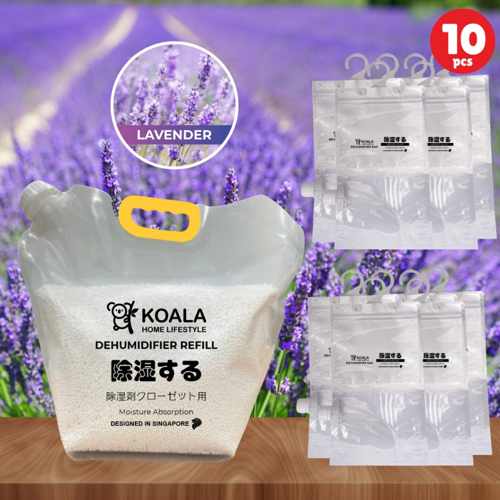 Koala Home Dehumidifier Bag Hanging Closet Drawer Pack / REFILLABLE/ Hanging Wardrobe Dehumidifier Moisture Absorber