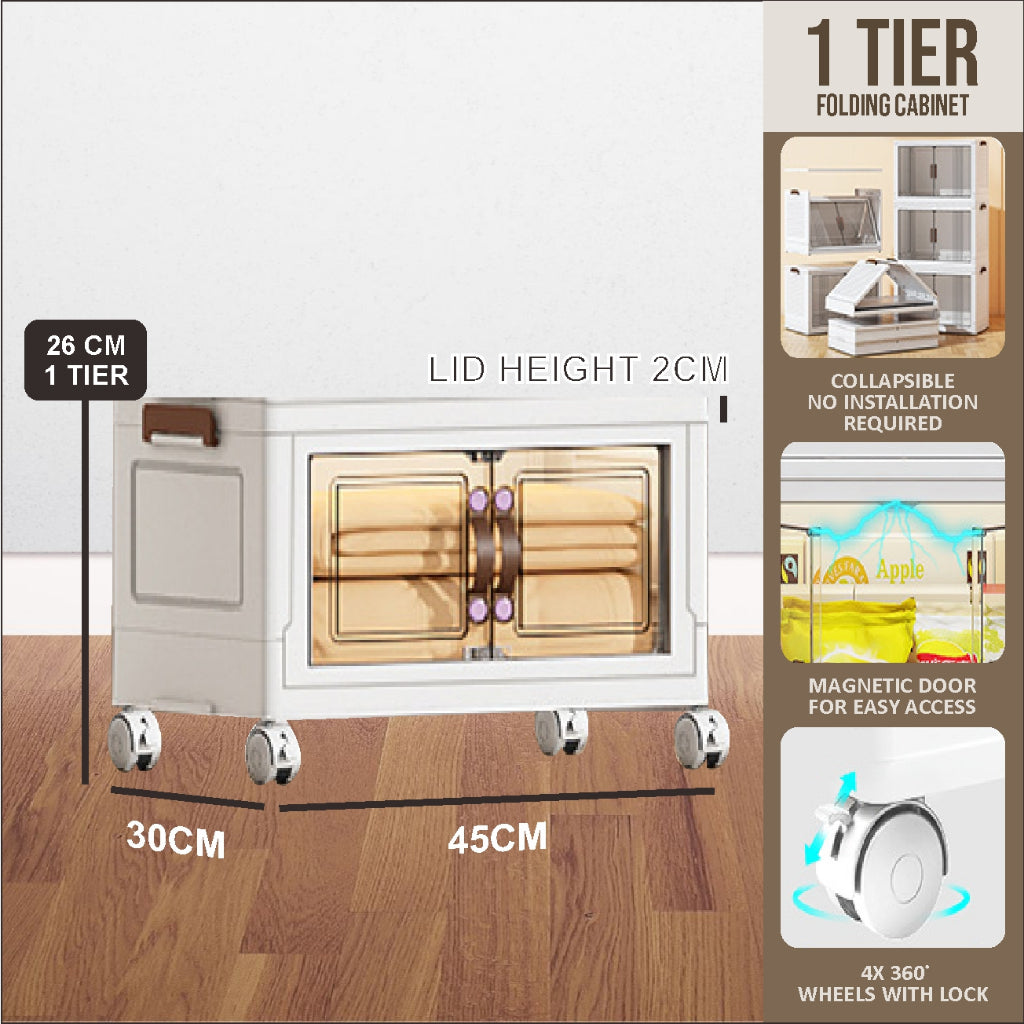 Koala Home Foldable Cabinet Drawer Chest Stackable Storage Drawer Cabinet Wardrobe Home Organizer Folding Storage Box