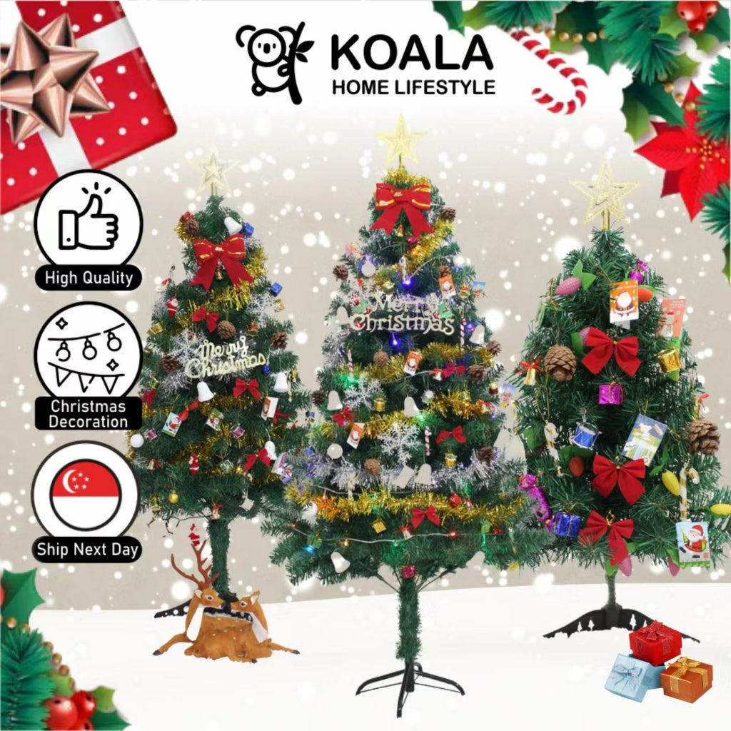 Koala Home Christmas Tree Gift Deluxe Indoor Pack Large Shopping hotel holiday decoration 60-210cm Xmas New Year