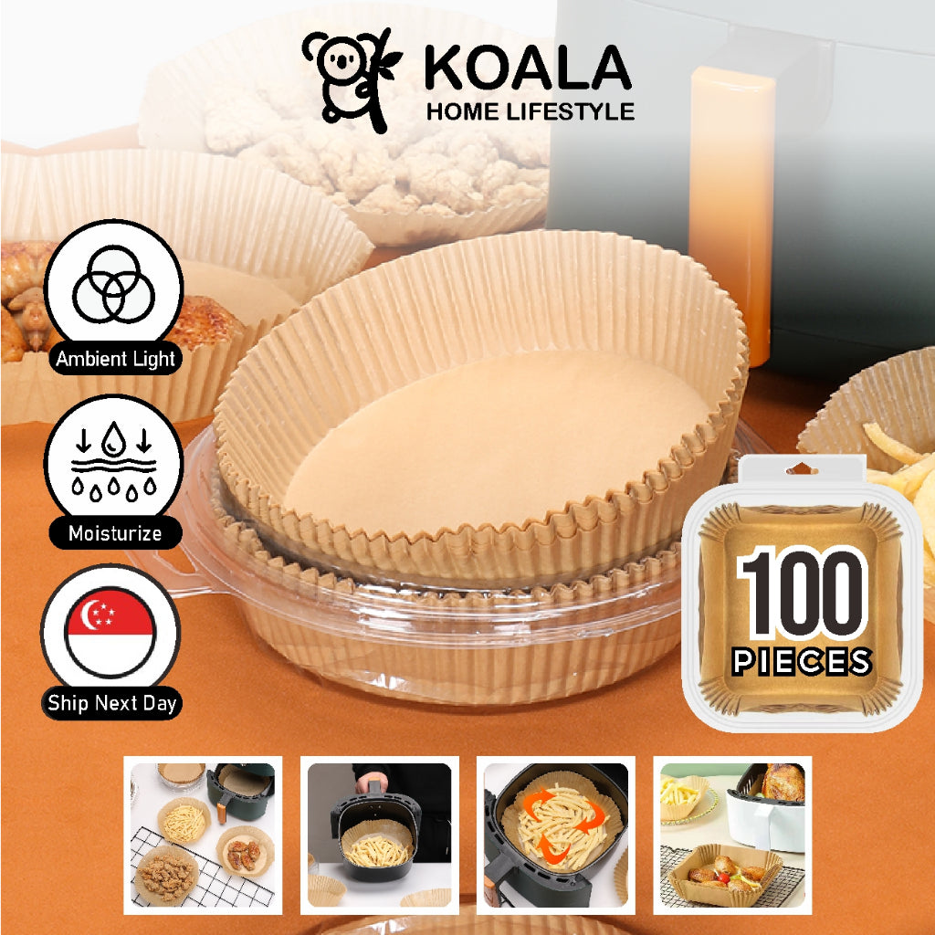 Koala Home Air Fryer Paper Disposable Oilproof Liners Non-Stick Parchment  Steamer Oven Baking 100pcs / 50Pcs