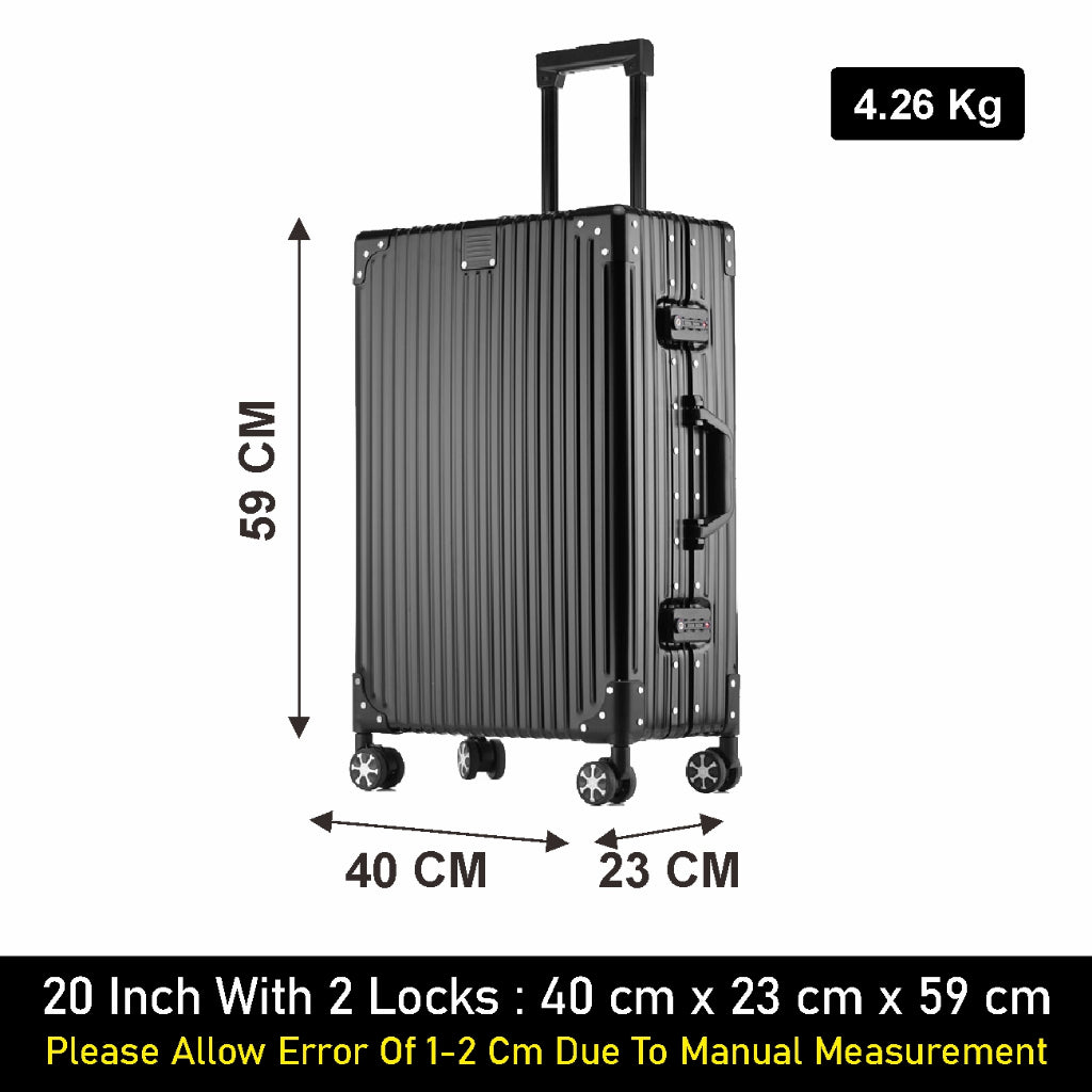 Koala Home Full Aluminum Magnesium Luggage/Spinner Travel Suitcase/Travel Trolley With Wheel TSA 20/24 inch