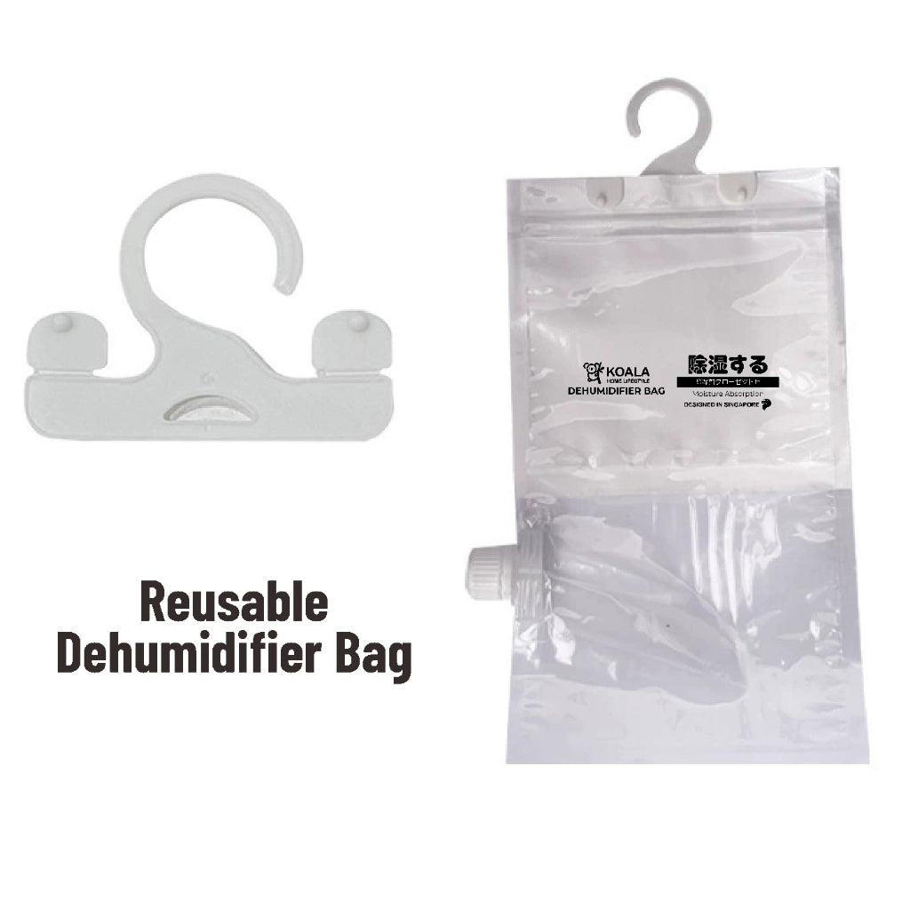 Koala Home Dehumidifier Bag Hanging Closet Drawer Pack / REFILLABLE/ Hanging Wardrobe Dehumidifier Moisture Absorber