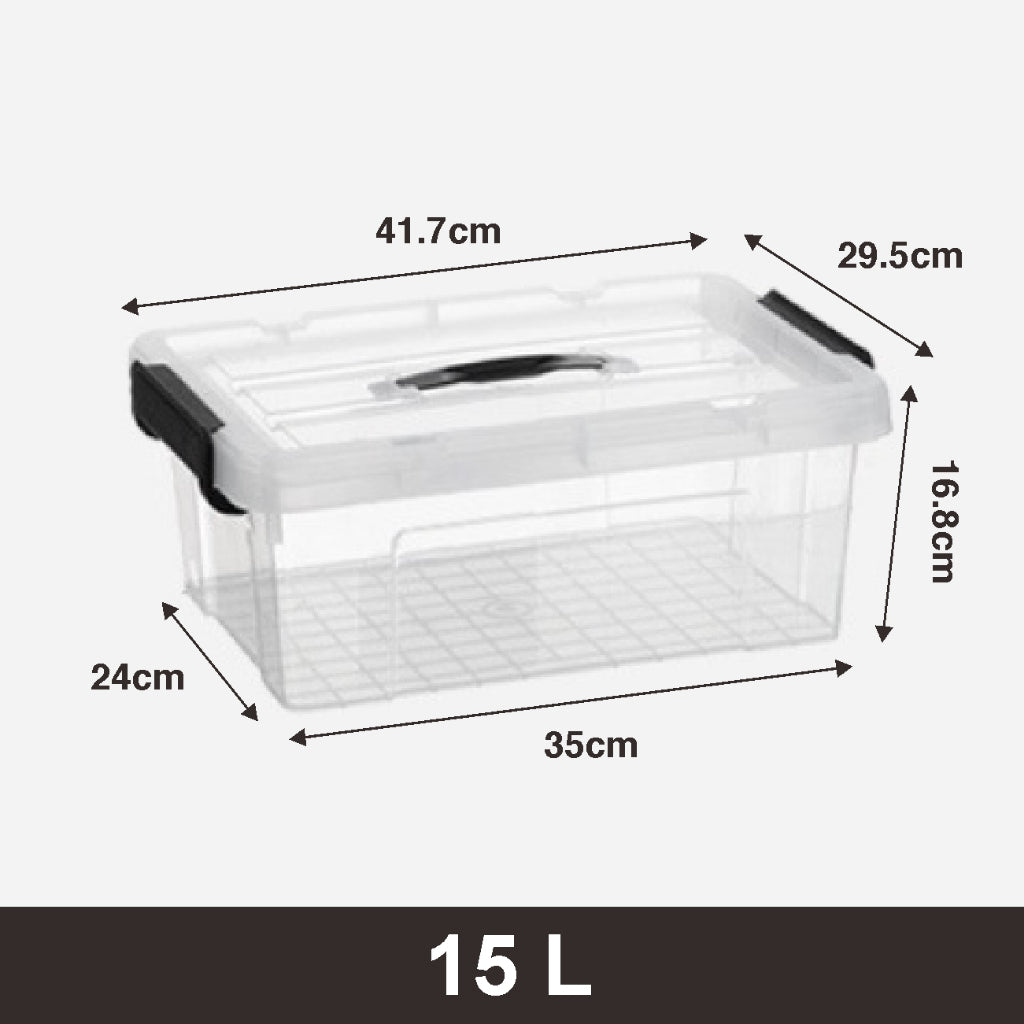 Koala Home Transparent Storage Box Organizer Stackable Container Waterproof 15L/40L/55L/80L/105L