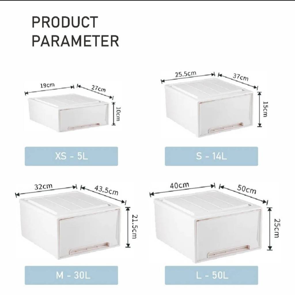 Koala Home Storage Drawers Box Stackable   Storage Chest Drawers Box Transparent Plastic Organizer / Container