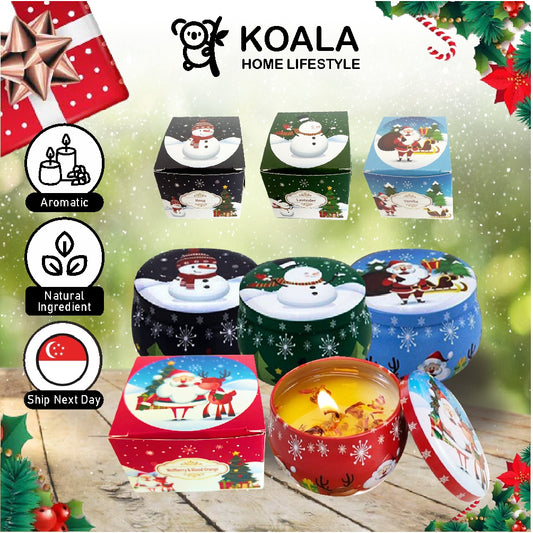 Koala Home Christmas Scented Candle Dry Flower Handmade Aromatherapy Wax Birthday Teacher's Day Gift