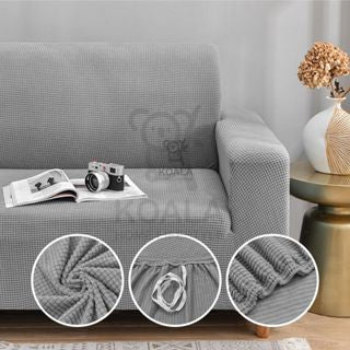 Koala Home Sofa Covers 1/2/3/4 Seater Sofa Cover Protector L Shape Sofa Stretch Velvet Sofa Cover