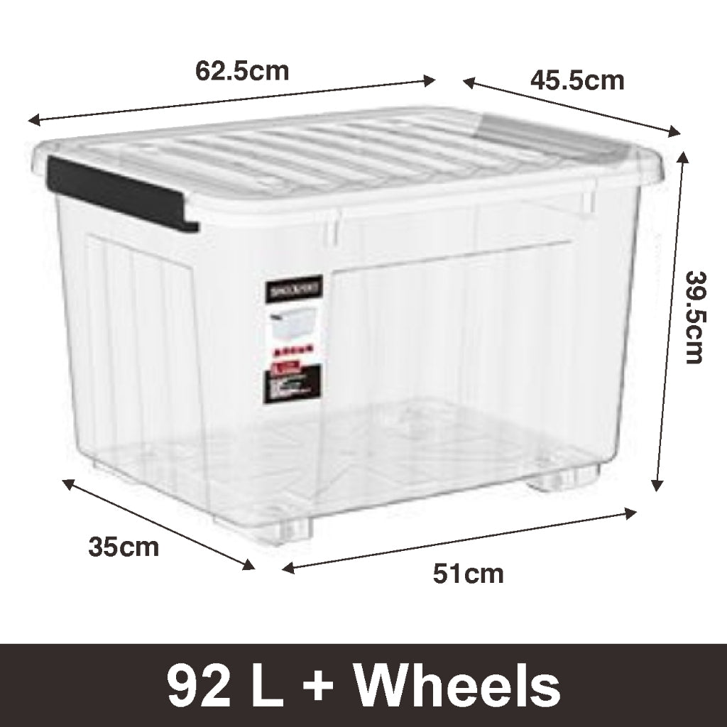 Koala Home Transparent Storage Box Organizer Stackable Container Waterproof 15L/40L/55L/80L/105L