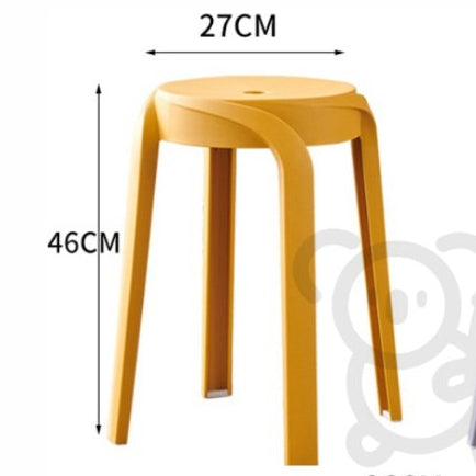 Koala Home Plastic Stool Chair/Stackable/Round Stool/High Stool/Nordic Minimalist Chair Thickened