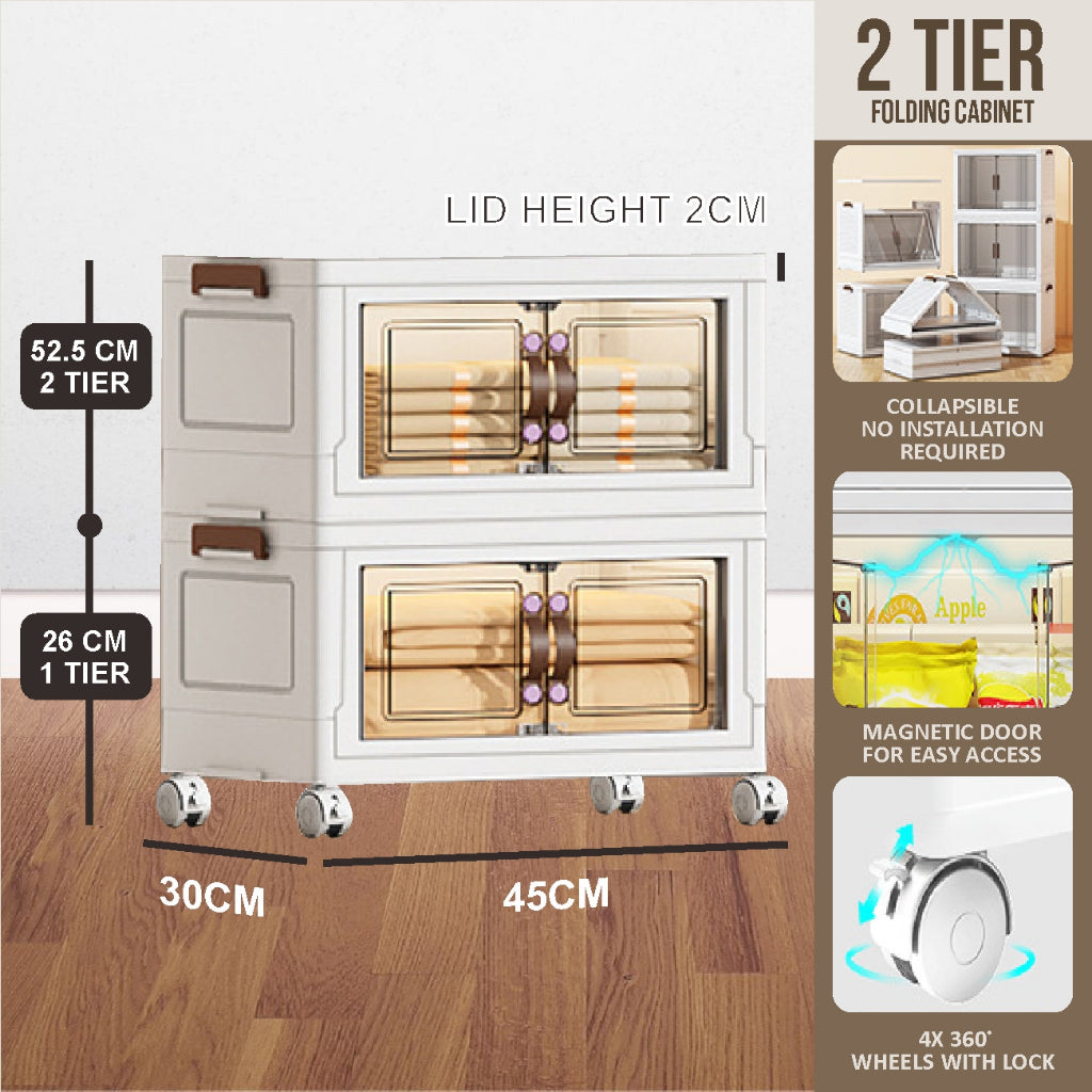 Koala Home Foldable Cabinet Drawer Chest Stackable Storage Drawer Cabinet Wardrobe Home Organizer Folding Storage Box