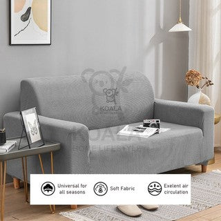 Koala Home Sofa Covers 1/2/3/4 Seater Sofa Cover Protector L Shape Sofa Stretch Velvet Sofa Cover