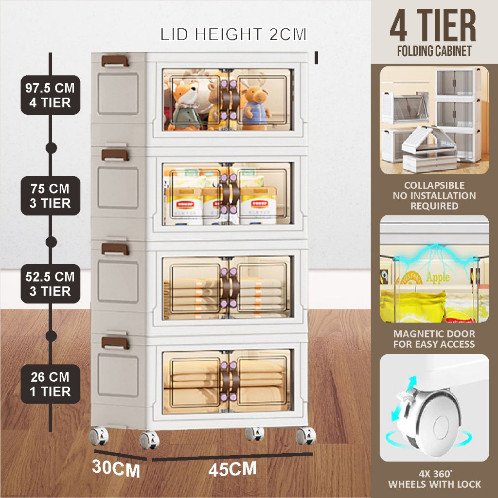 Koala Home Foldable Cabinet Drawer Chest Stackable Storage Drawer Cabinet Wardrobe Home Organizer Folding Storage Box