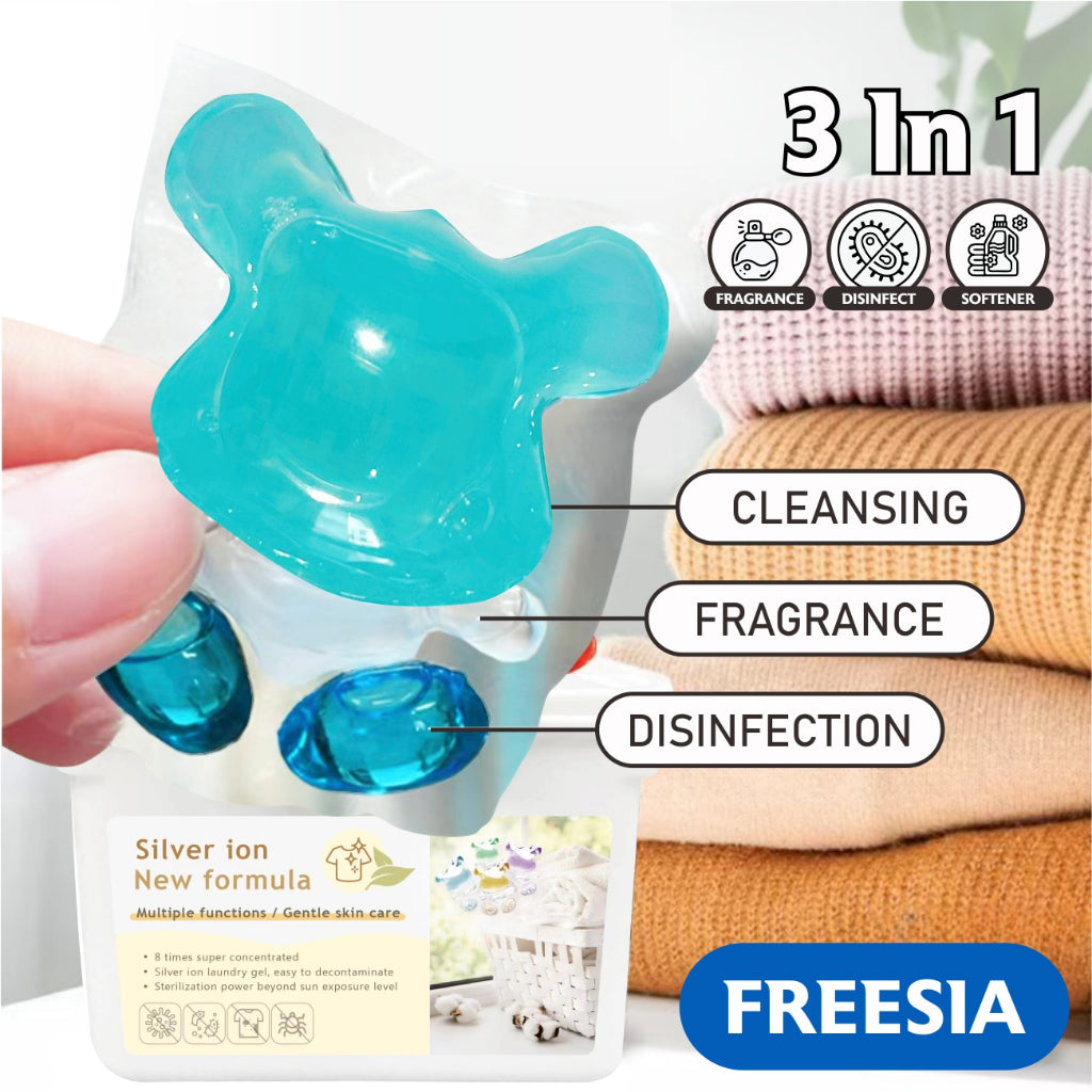 Koala Home Laundry Capsules 3 in 1 Detergent Capsules Fragrance Beads Bacteria Mite Removal 8x Cleaning 30 Pods