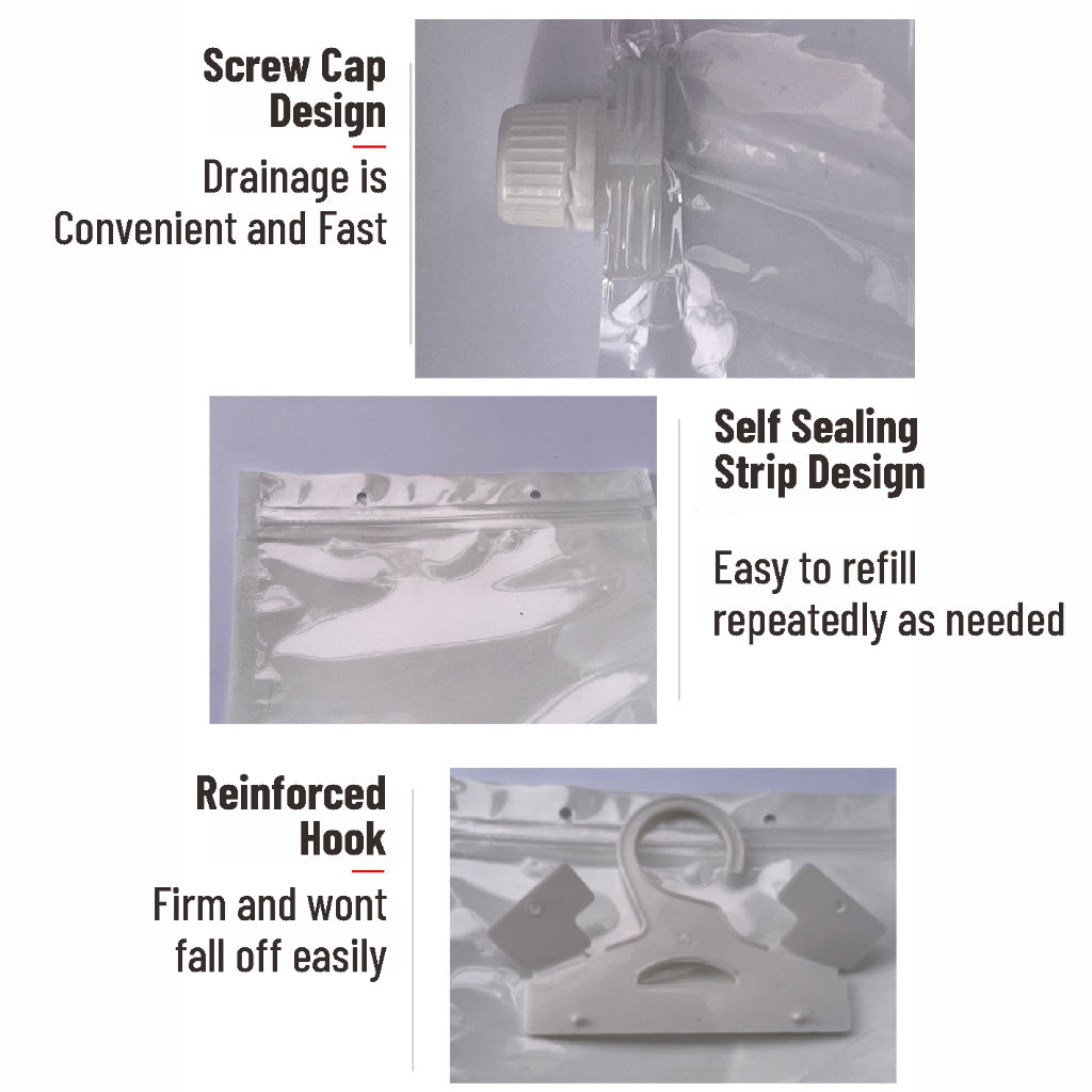 Koala Home Dehumidifier Bag Hanging Closet Drawer Pack / REFILLABLE/ Hanging Wardrobe Dehumidifier Moisture Absorber