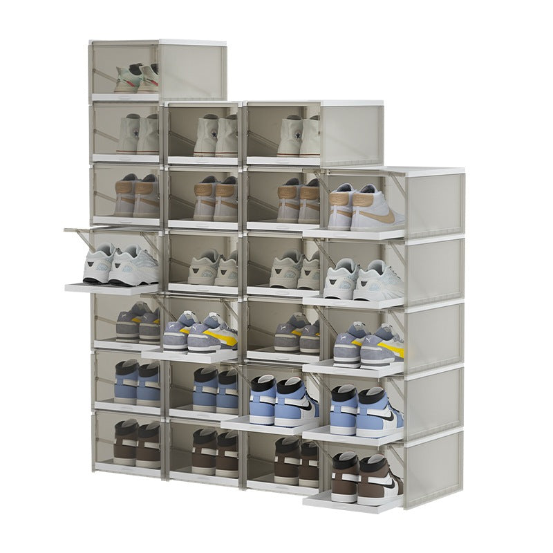 Koala Home 3PCS Sliding Shoe Box/Shoe Rack/Transparent Shoe Box/Storage Stackable Shoe/Plastic Shoe Cabinet AJ