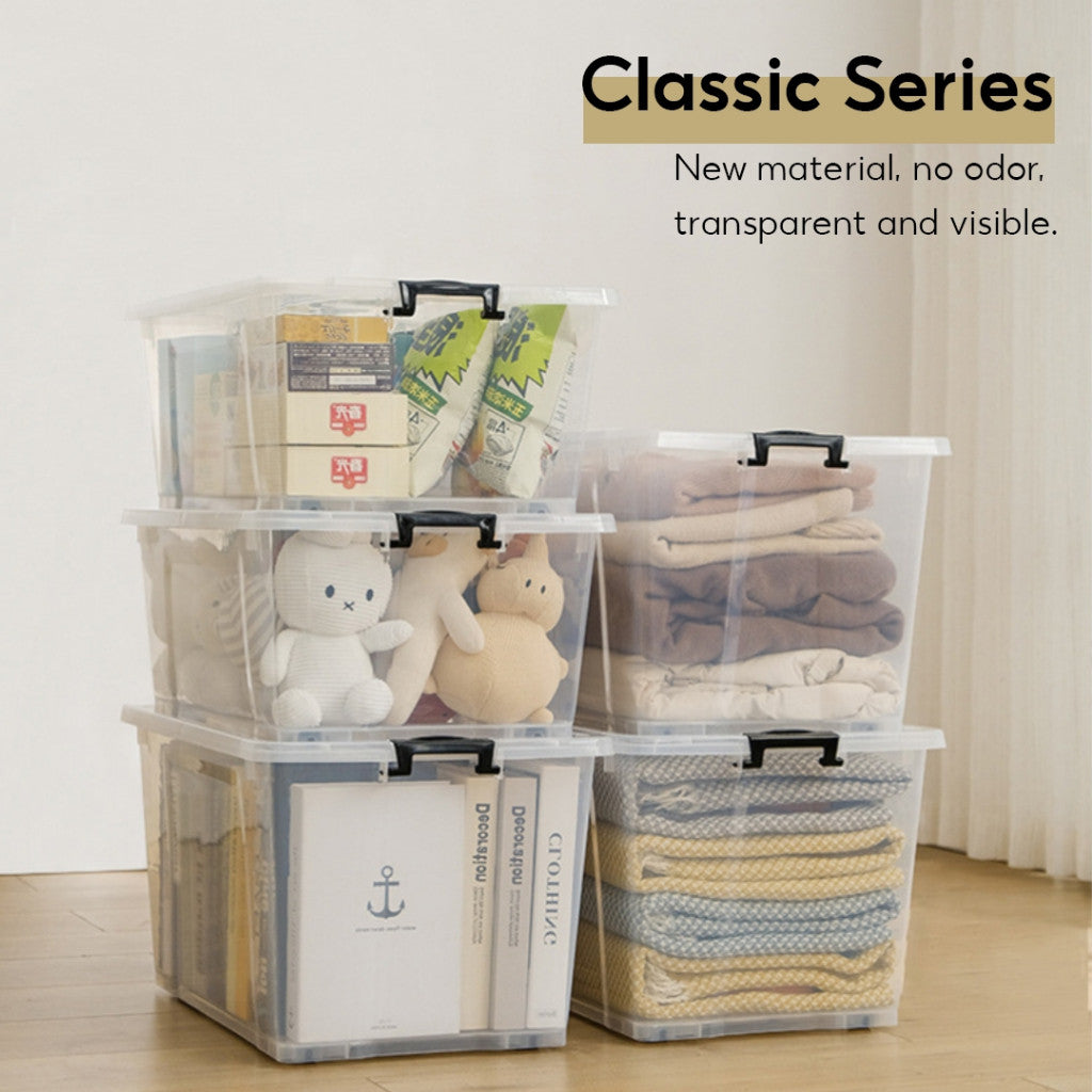 Koala Home Transparent Storage Box Organizer Stackable Container Waterproof With Wheels 15L/42L/47L/68L/92L/103L