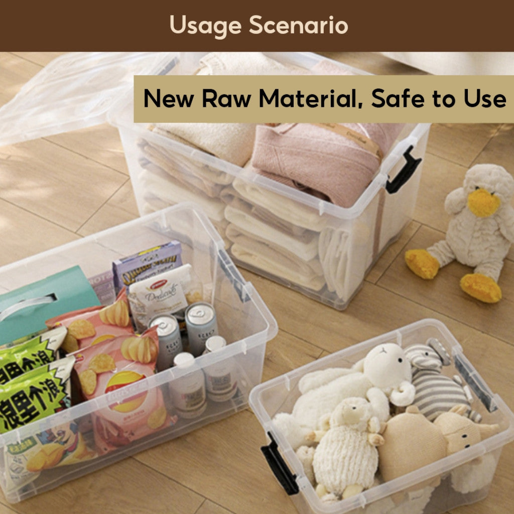 Koala Home Transparent Storage Box Organizer Stackable Container Waterproof With Wheels 15L/42L/47L/68L/92L/103L