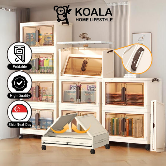 Koala Home Foldable Cabinet Drawer Chest Stackable Storage Drawer Cabinet Wardrobe Home Organizer Folding Storage Box