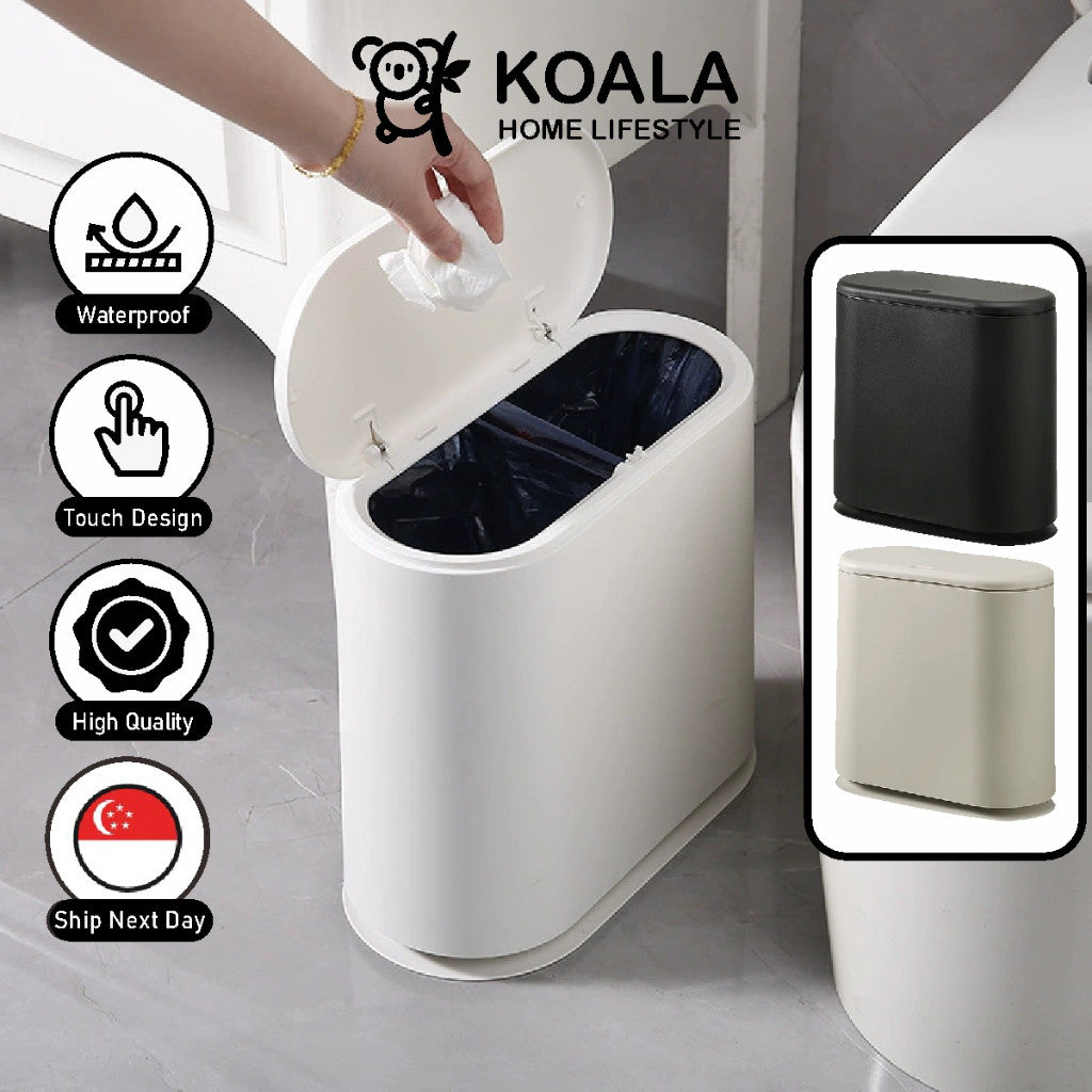 Koala Home Rubbish Bin-for Bathroom/Toilet/Kitchen/Living Room Slim Gap Trash Can Waste Bin Dustbin Trash Bin
