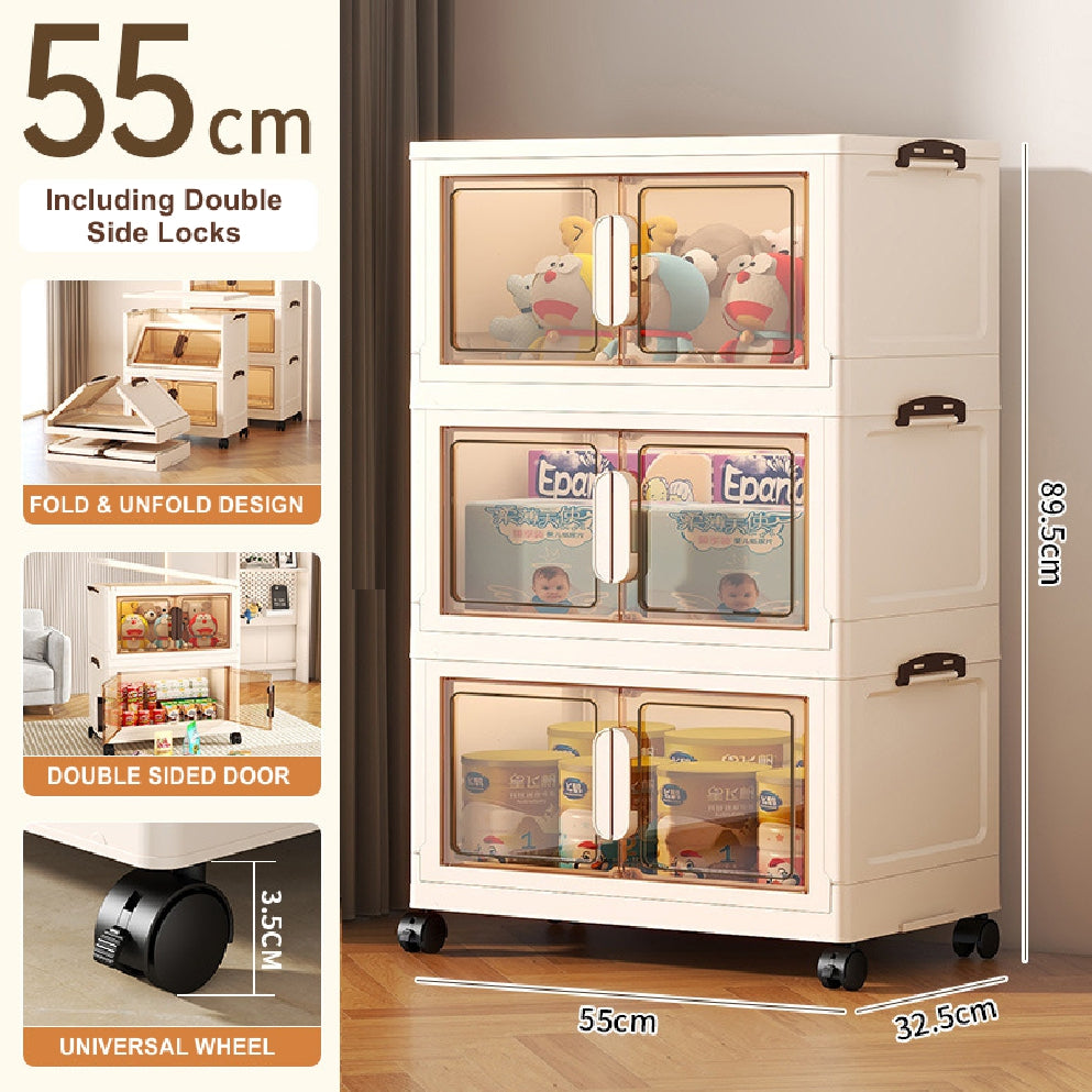 Koala Home Foldable Cabinet Drawer Chest Stackable Storage Drawer Cabinet Wardrobe Home Organizer Folding Storage Box