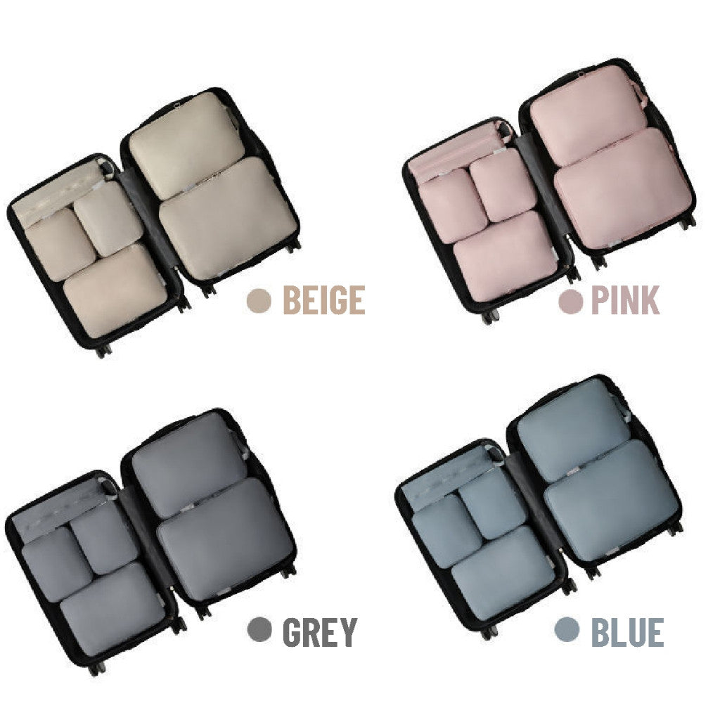 Koala Home Travel Organiser Set Suitcases Compression Storage Bags Packing Cubes Clothes Luggage Waterproof 6PCS