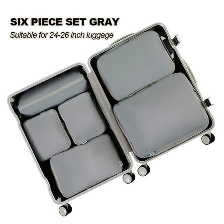 Koala Home Travel Organiser Set Suitcases Compression Storage Bags Packing Cubes Clothes Luggage Waterproof 6PCS