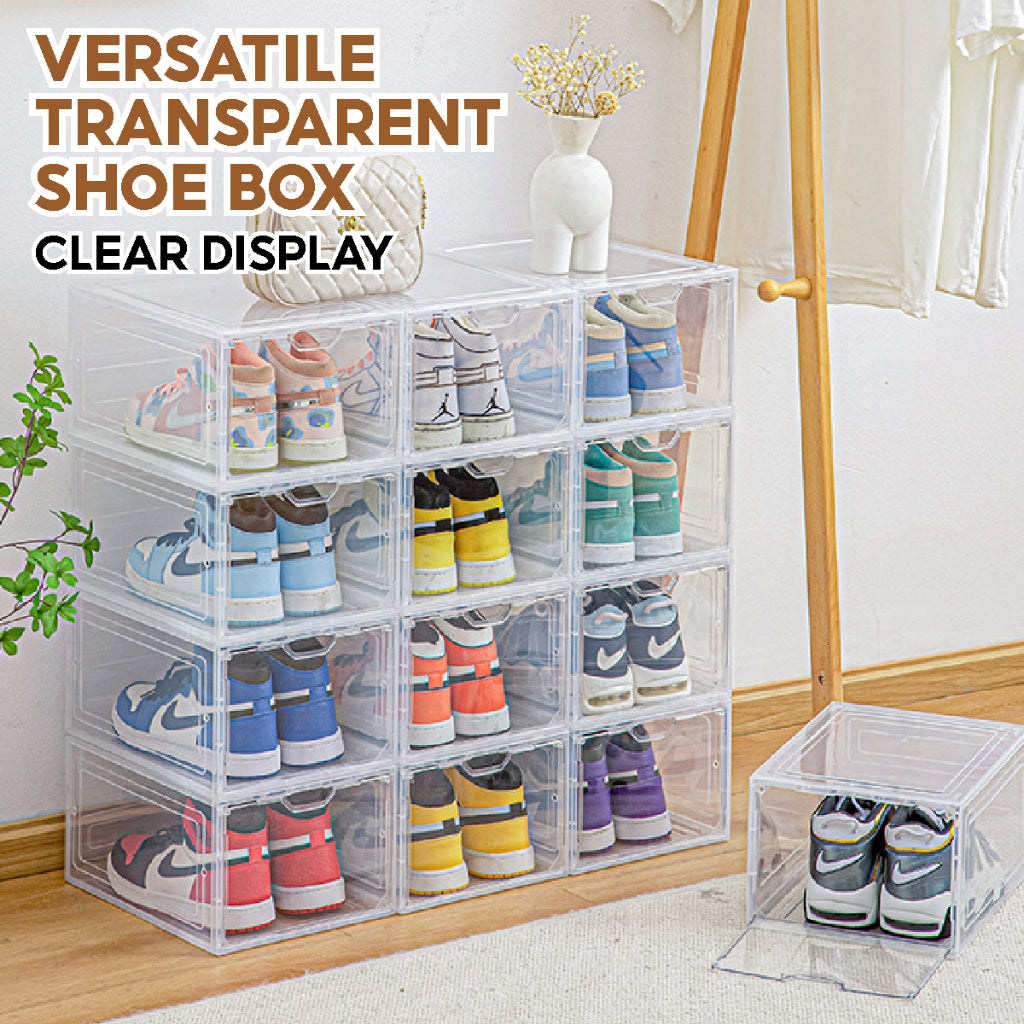 Koala Home Shoe Box Ultra Clear Shoe Storage Box Stackable Acrylic Display High Capacity