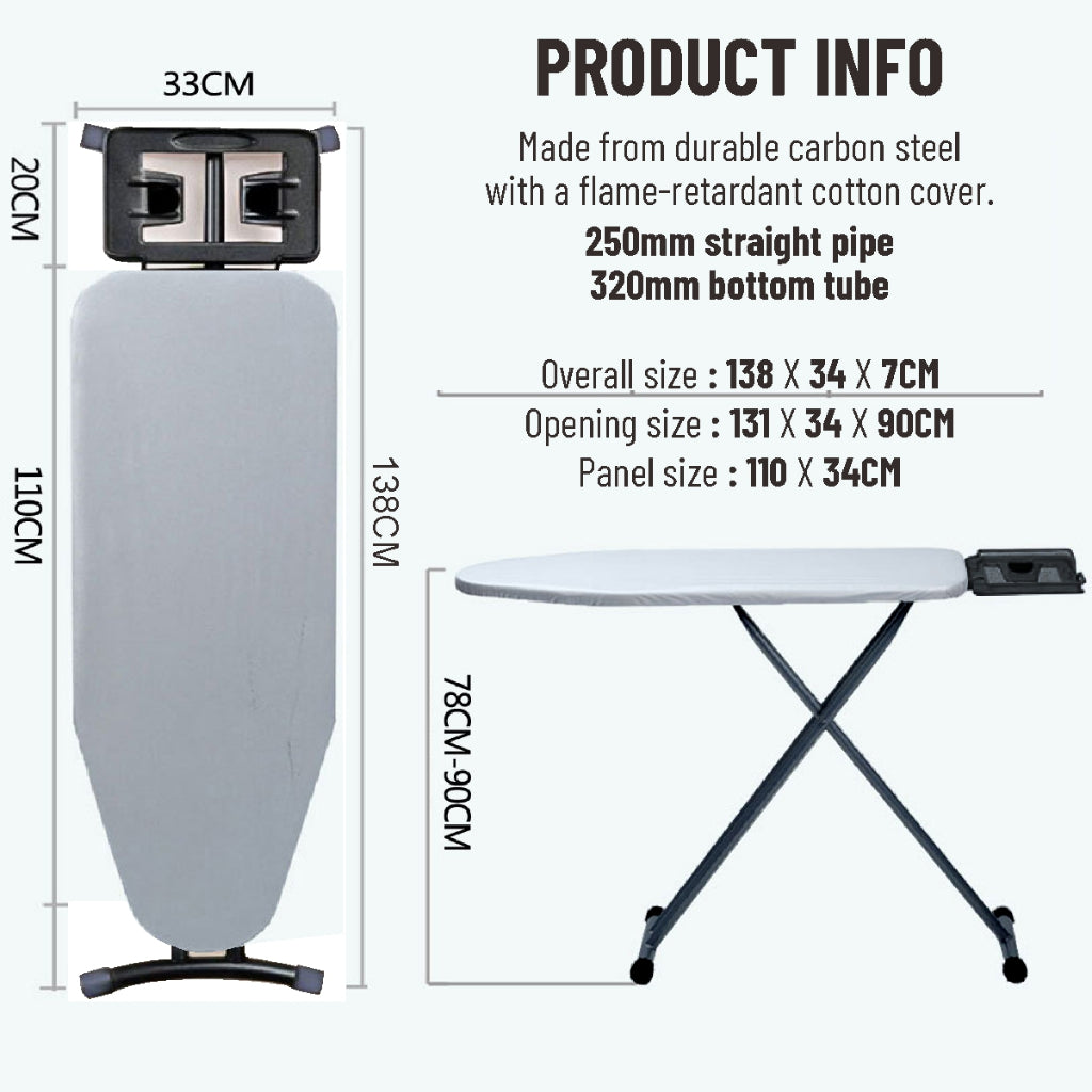 Koala Home Foldable Ironing Board/  Adjustable Standing Ironing Board