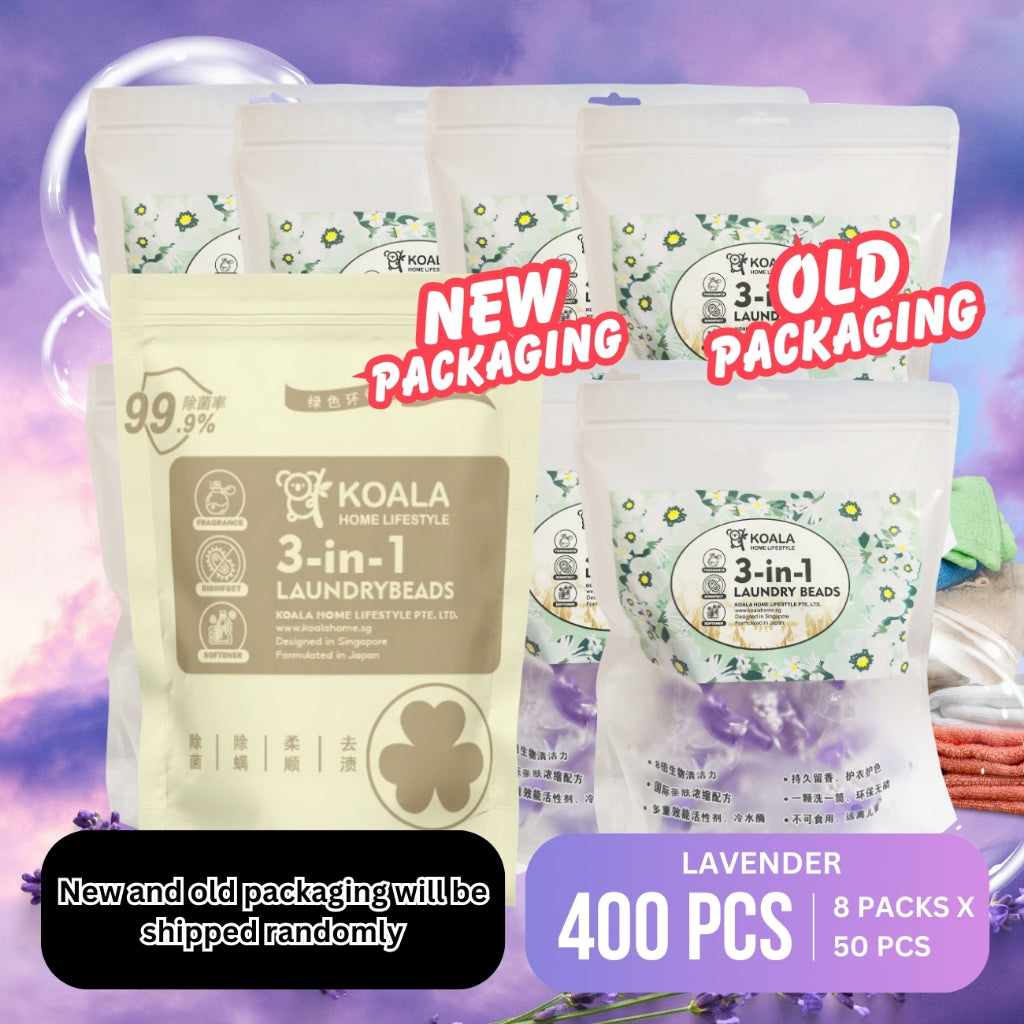 Koala Home Beads Laundry Capsules Detergent Capsules 3 in 1 Fragrance Beads Laundry Capsules 50pcs x 8 Refill Packs