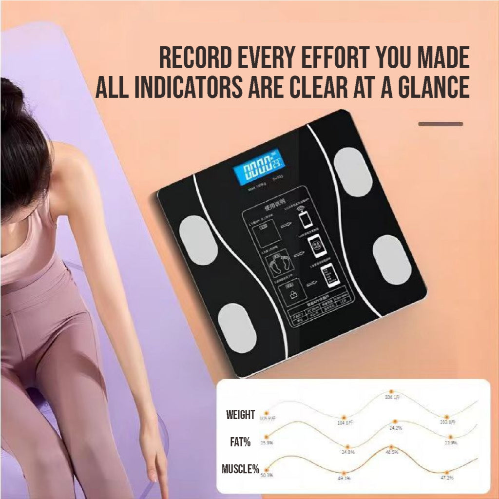 Koala Home Weighing Scale Digital Body  Scale Scale Weight Scale LCD Display Tempered Glass Weigh Electronic