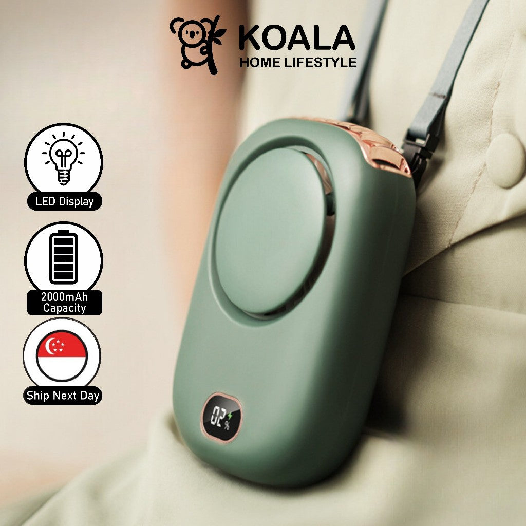 Koala Home Neck Fan Portable Fan/Fan/Rechargeable Neck Fan Portable USB Rechargeable Battery neck Fan 3 Speed