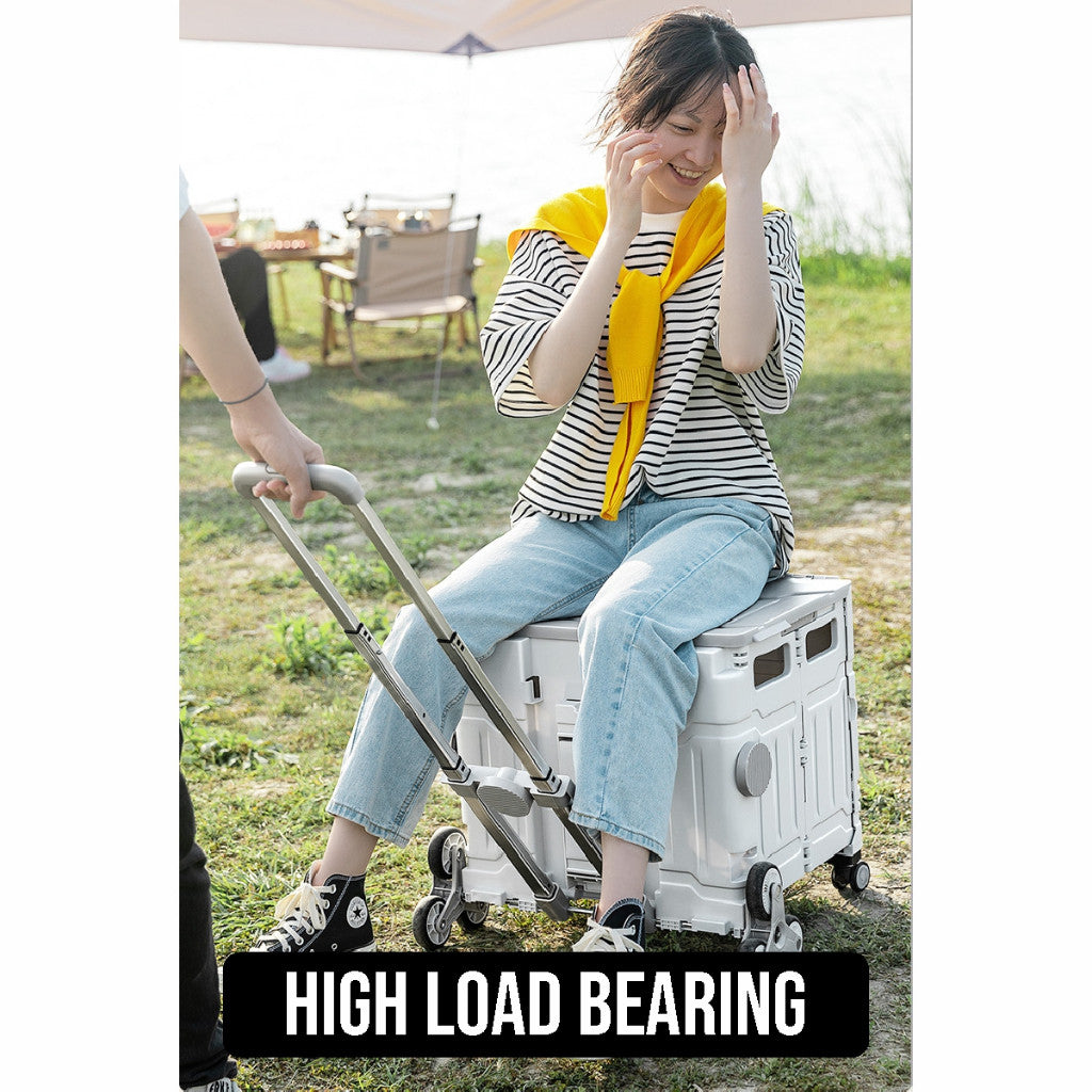 Koala Home Foldable Trolley Foldable Grocery Trolley Shopping Large Utility Cart /with 360 Wheel Collapsible