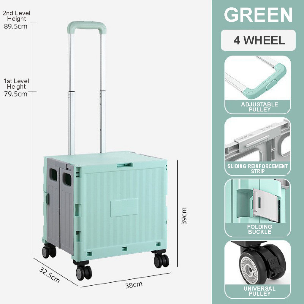 Koala Home Foldable Trolley Foldable Grocery Trolley Shopping Large Utility Cart /with 360 Wheel Collapsible