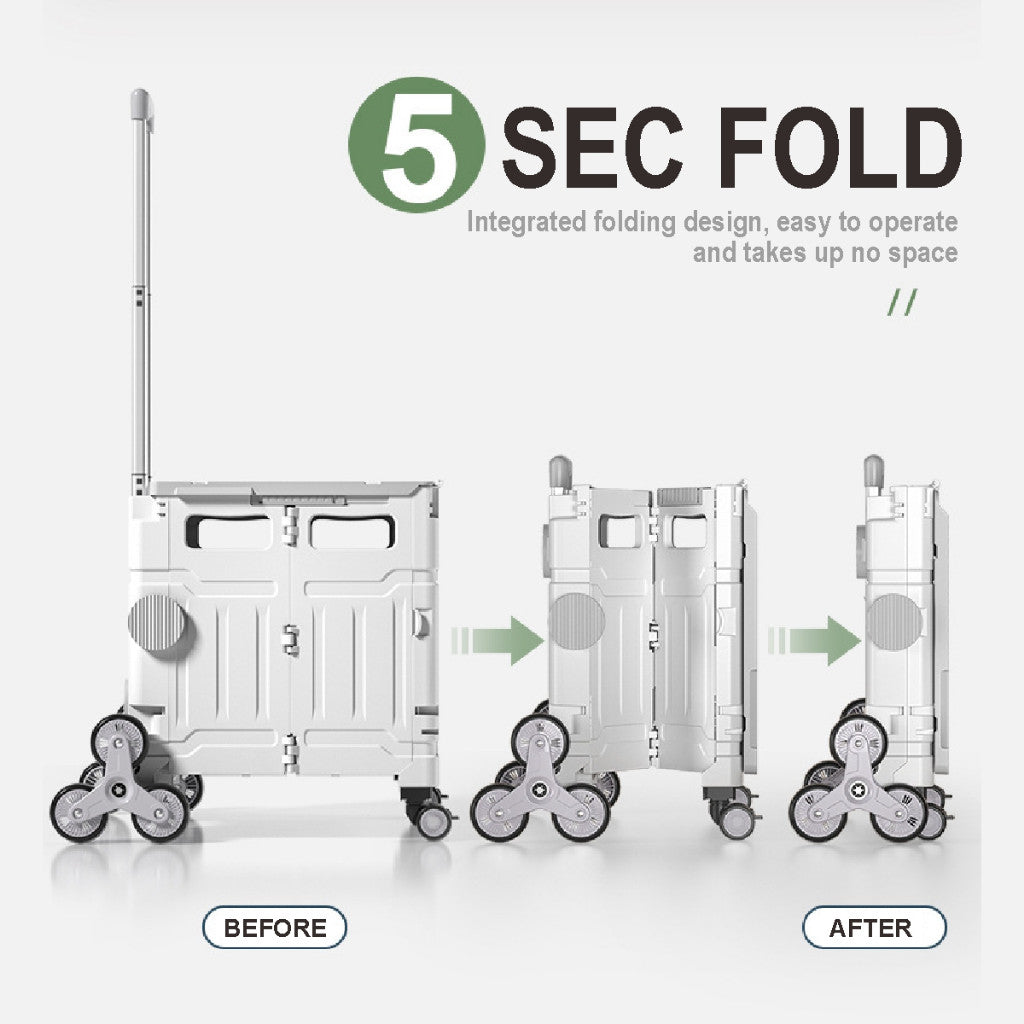 Koala Home Foldable Trolley Foldable Grocery Trolley Shopping Large Utility Cart /with 360 Wheel Collapsible