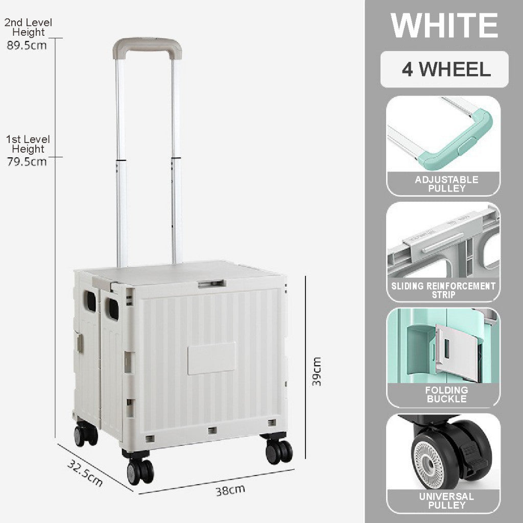 Koala Home Foldable Trolley Foldable Grocery Trolley Shopping Large Utility Cart /with 360 Wheel Collapsible