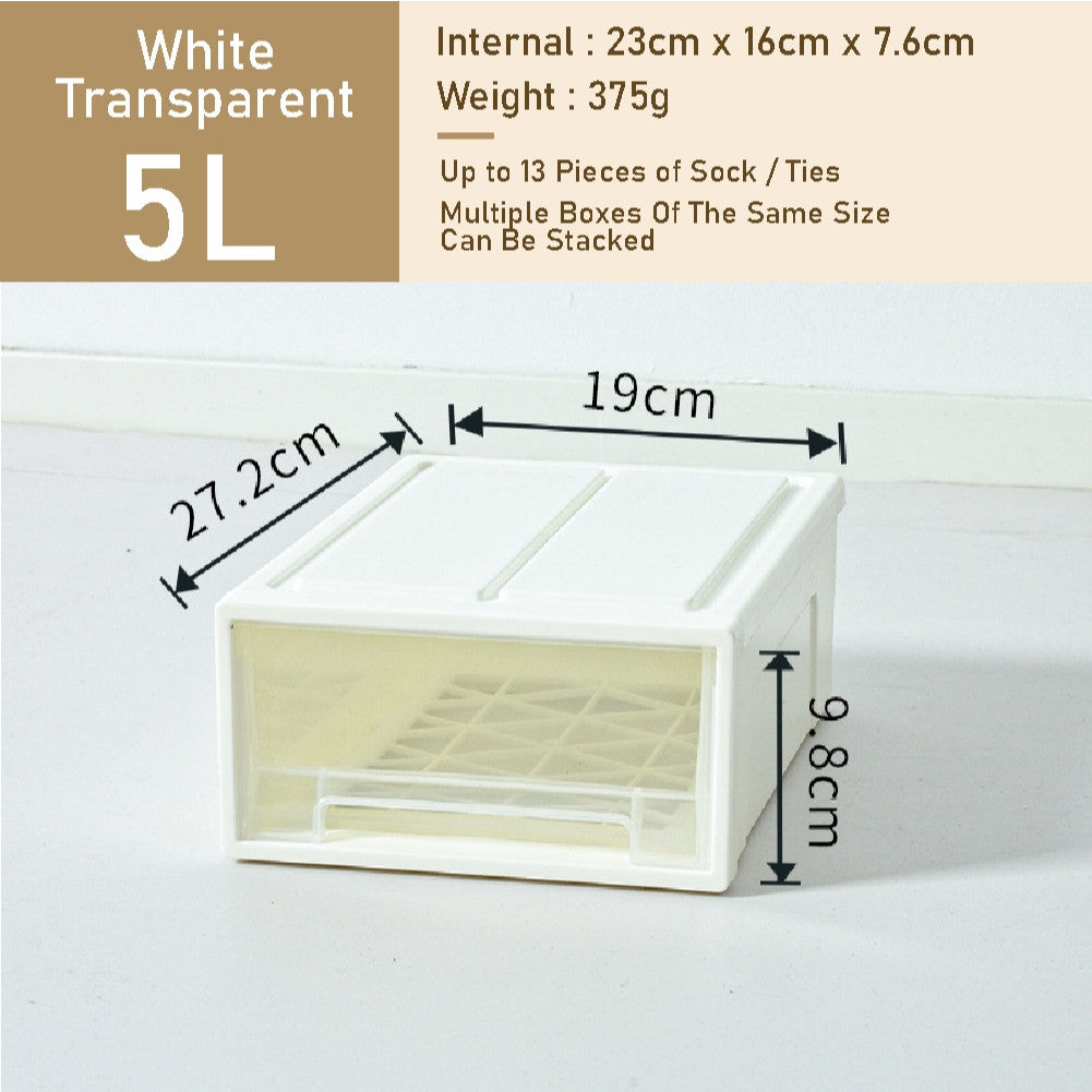 Koala Home Storage Drawers Box Stackable   Storage Chest Drawers Box Transparent Plastic Organizer / Container
