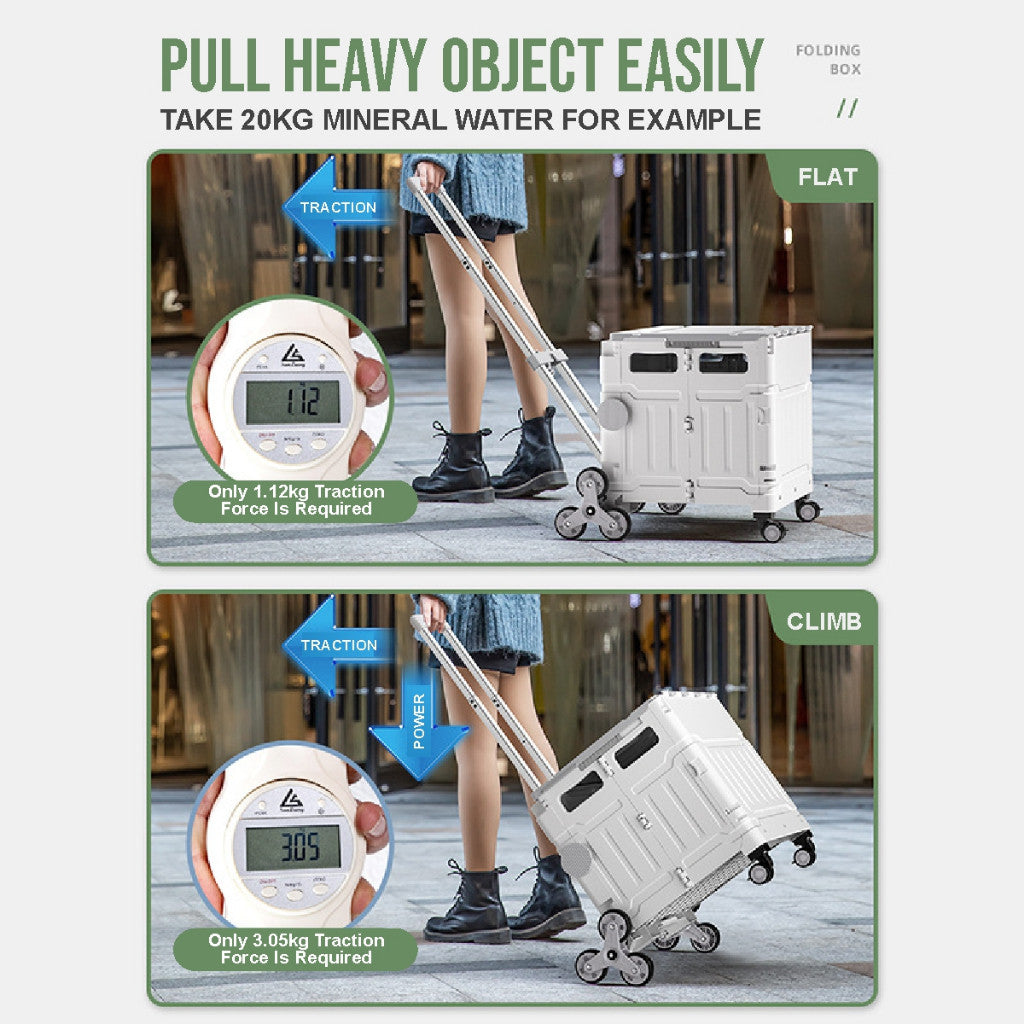 Koala Home Foldable Trolley Foldable Grocery Trolley Shopping Large Utility Cart /with 360 Wheel Collapsible