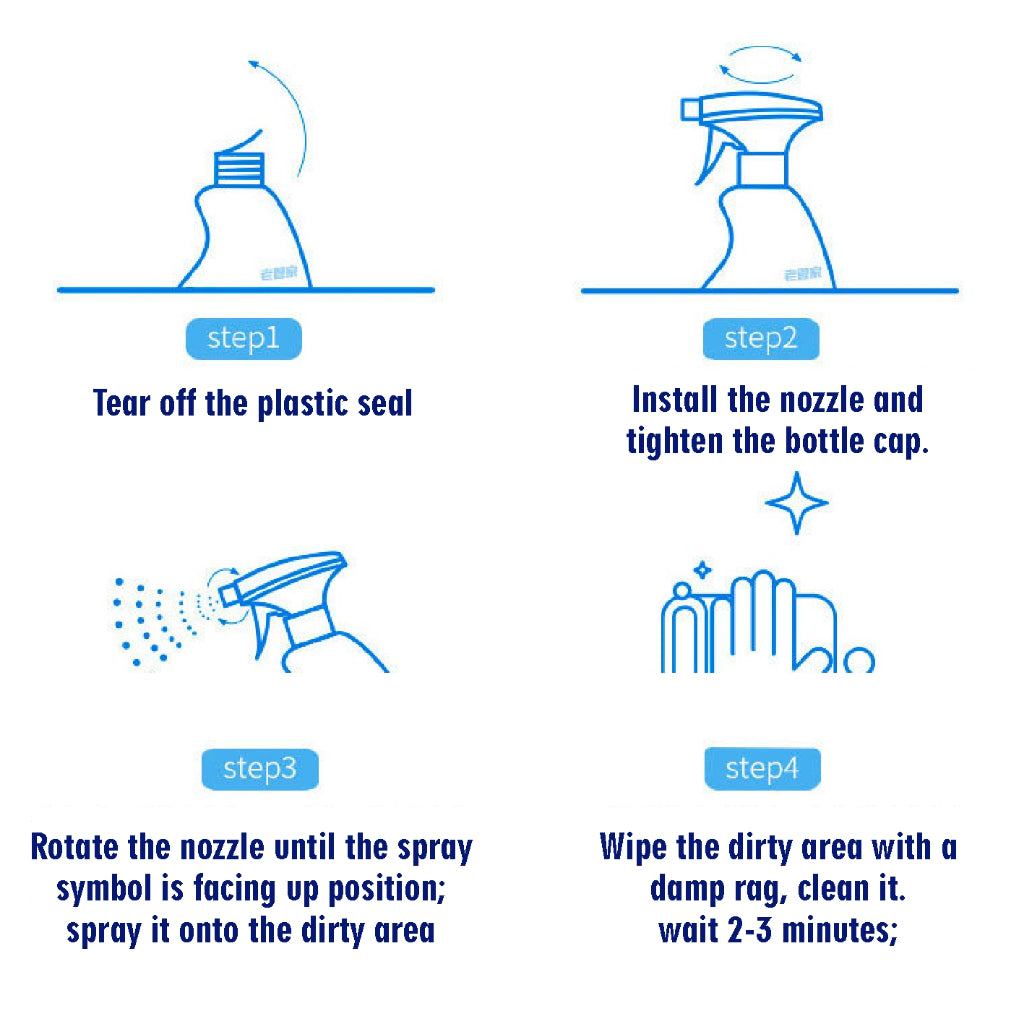 Koala Home Glass cleaner/ Bathroom Cleaning Spray/Toilet Bowl Spray cleaner solution/ Trigger Refill