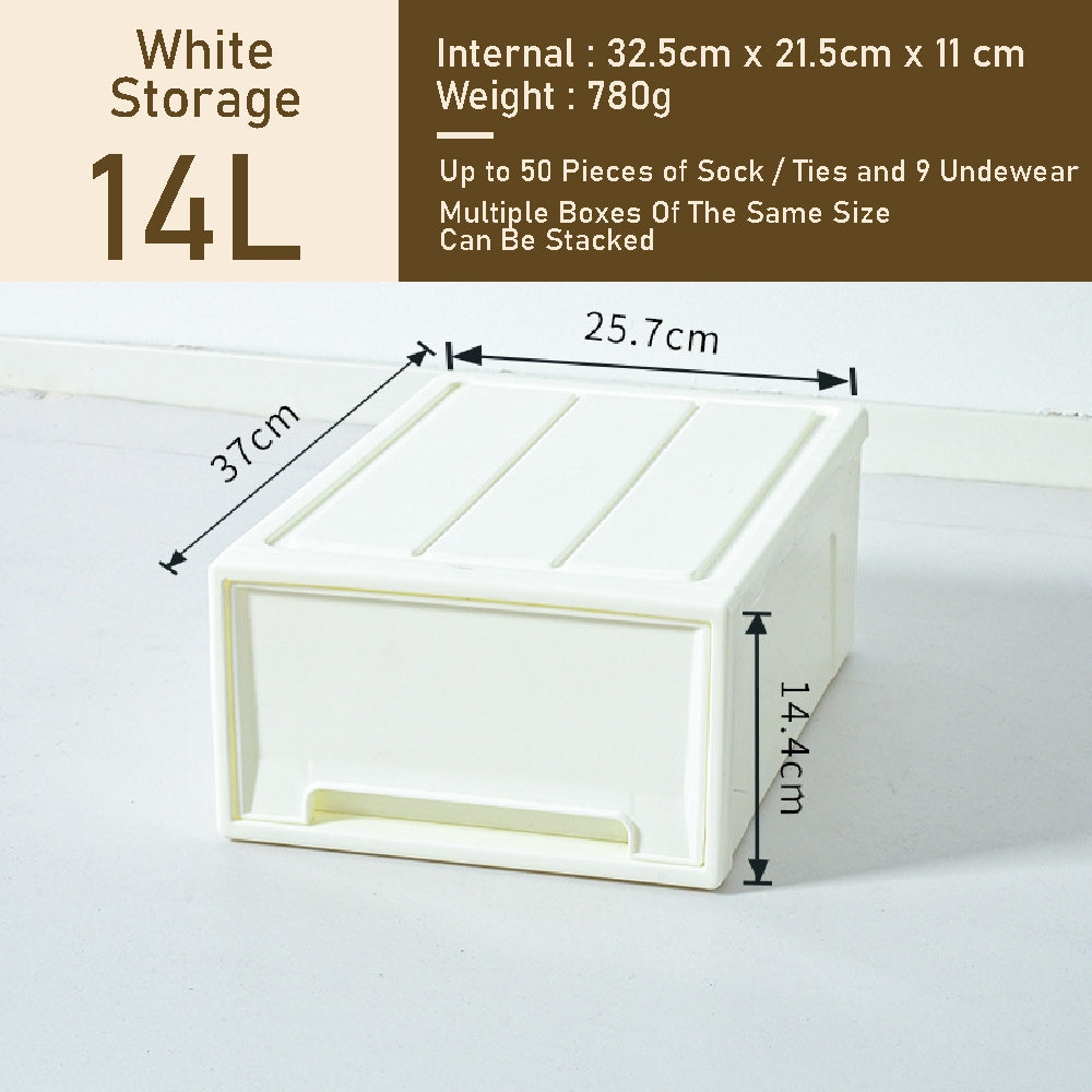 Koala Home Storage Drawers Box Stackable Storage Chest Drawers Box Transparent Plastic Organizer  Container