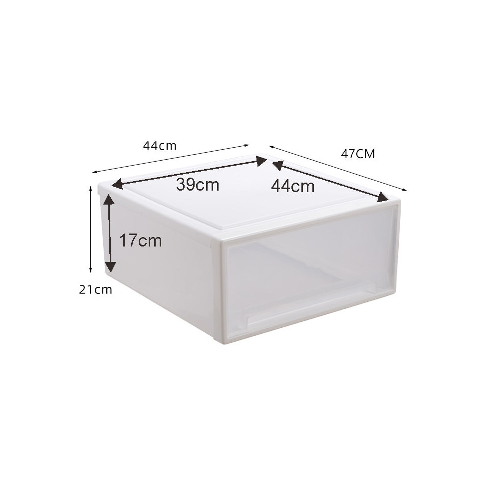 Koala Home Storage Drawers Box Stackable Storage Chest Drawers Box Transparent Plastic Organizer  Container