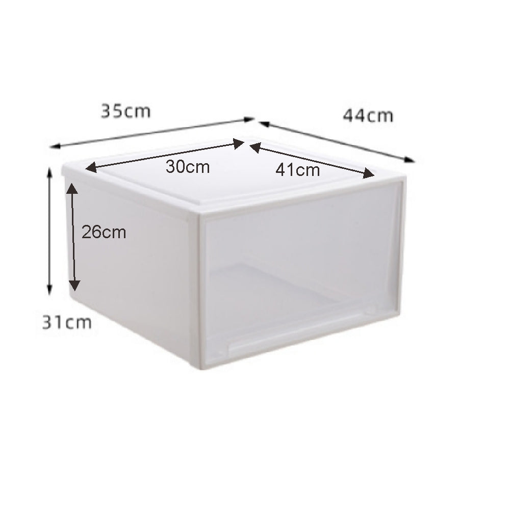 Koala Home Storage Drawers Box Stackable Storage Chest Drawers Box Transparent Plastic Organizer  Container