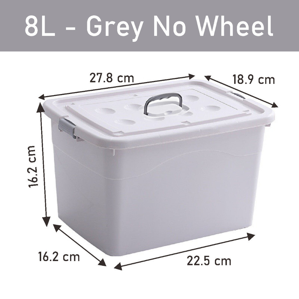 Koala Home Transparent Storage Box Organizer Stackable Container Waterproof with Wheels 15L/40L/55L/80L/105L