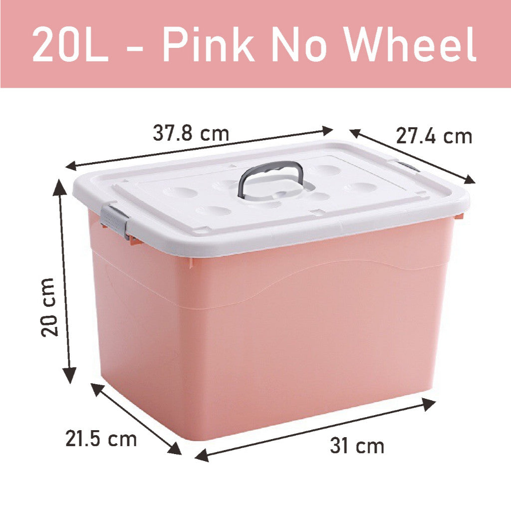 Koala Home Transparent Storage Box Organizer Stackable Container Waterproof with Wheels 15L/40L/55L/80L/105L