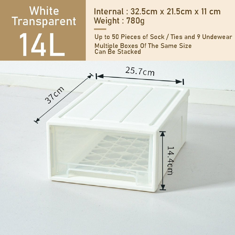 Koala Home Storage Drawers Box Stackable Storage Chest Drawers Box Transparent Plastic Organizer  Container