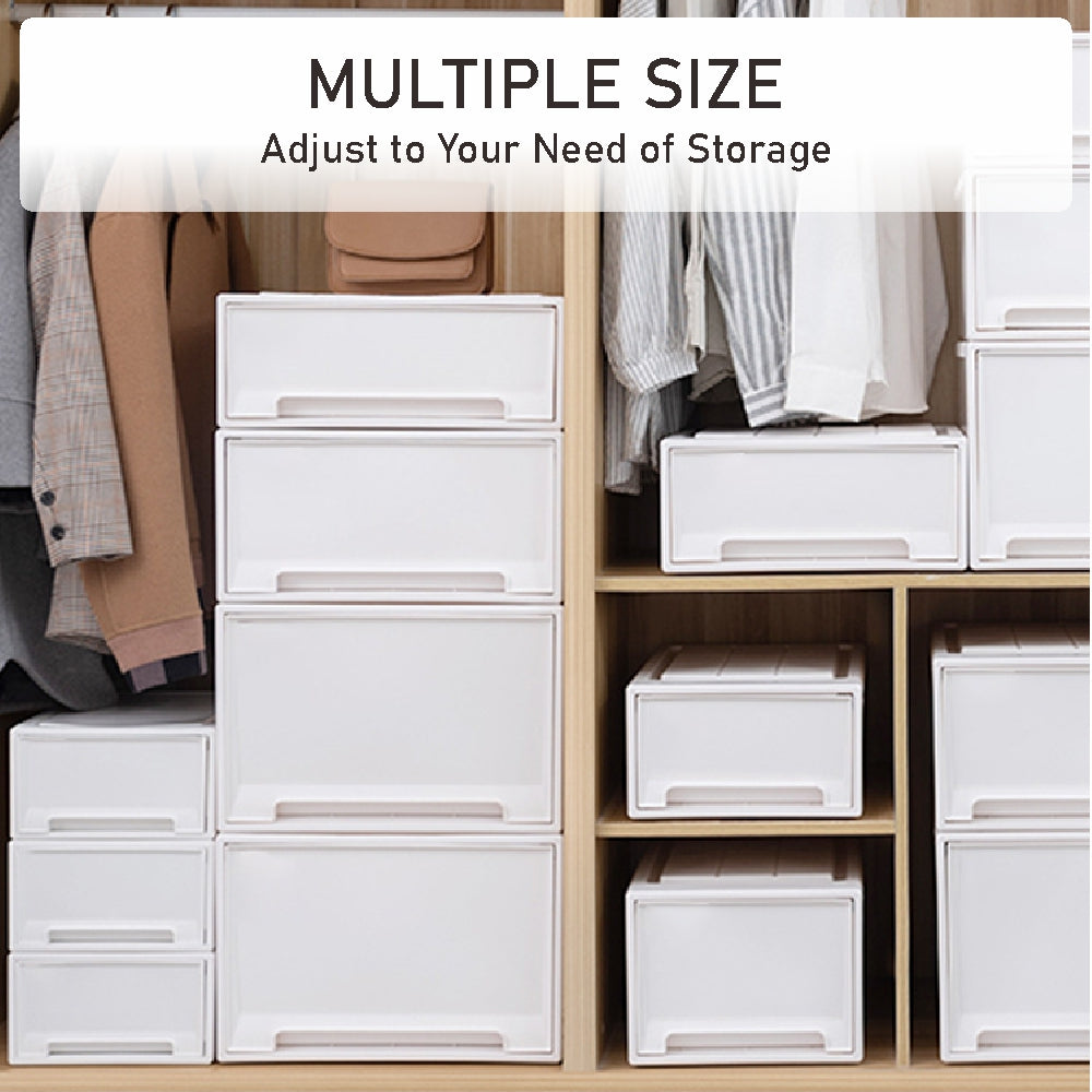 Koala Home Storage Drawers Box Stackable Storage Chest Drawers Box Transparent Plastic Organizer  Container