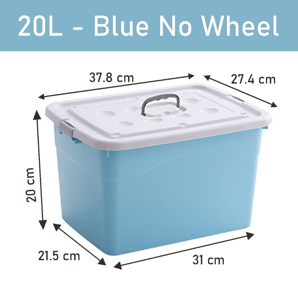 Koala Home Transparent Storage Box Organizer Stackable Container Waterproof with Wheels 15L/40L/55L/80L/105L
