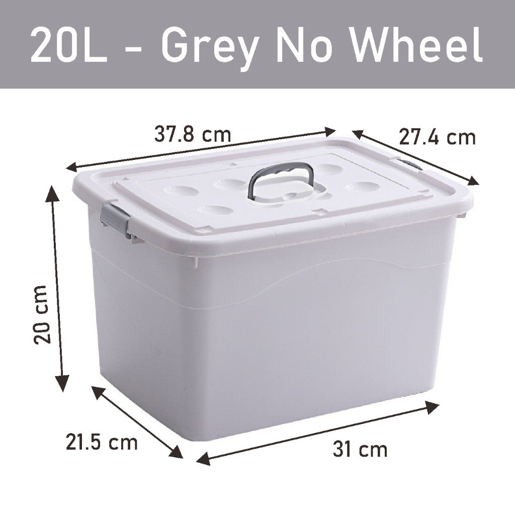 Koala Home Transparent Storage Box Organizer Stackable Container Waterproof with Wheels 15L/40L/55L/80L/105L