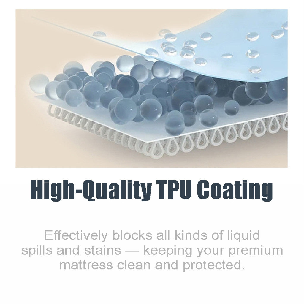 Koala Home Waterproof Mattress Protector Anti-mite Fitted Bedsheet Set Single/Super Single/Queen/King 4 Size Breathable