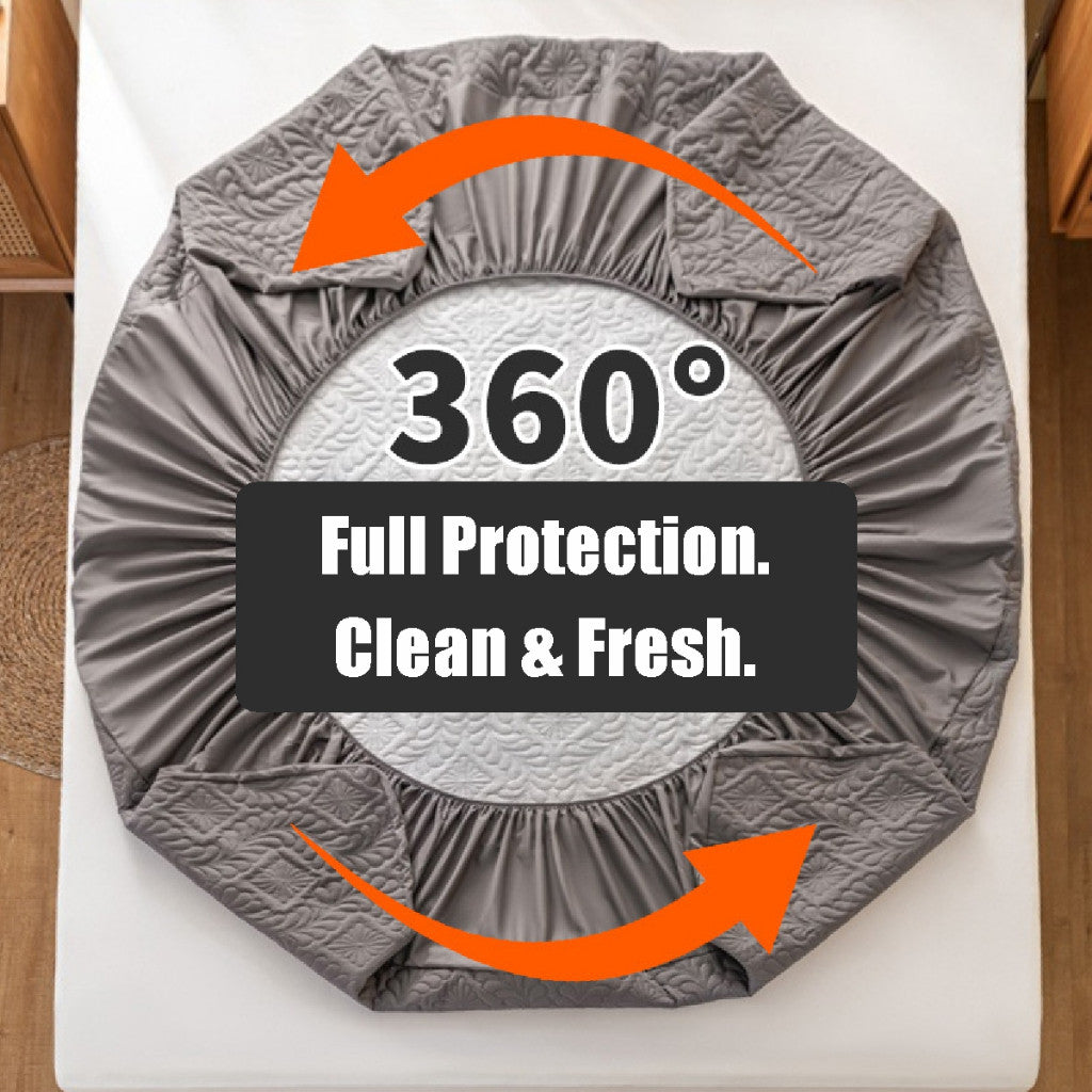 Koala Home Waterproof Mattress Protector Anti-mite Fitted Bedsheet Set Single/Super Single/Queen/King 4 Size Breathable