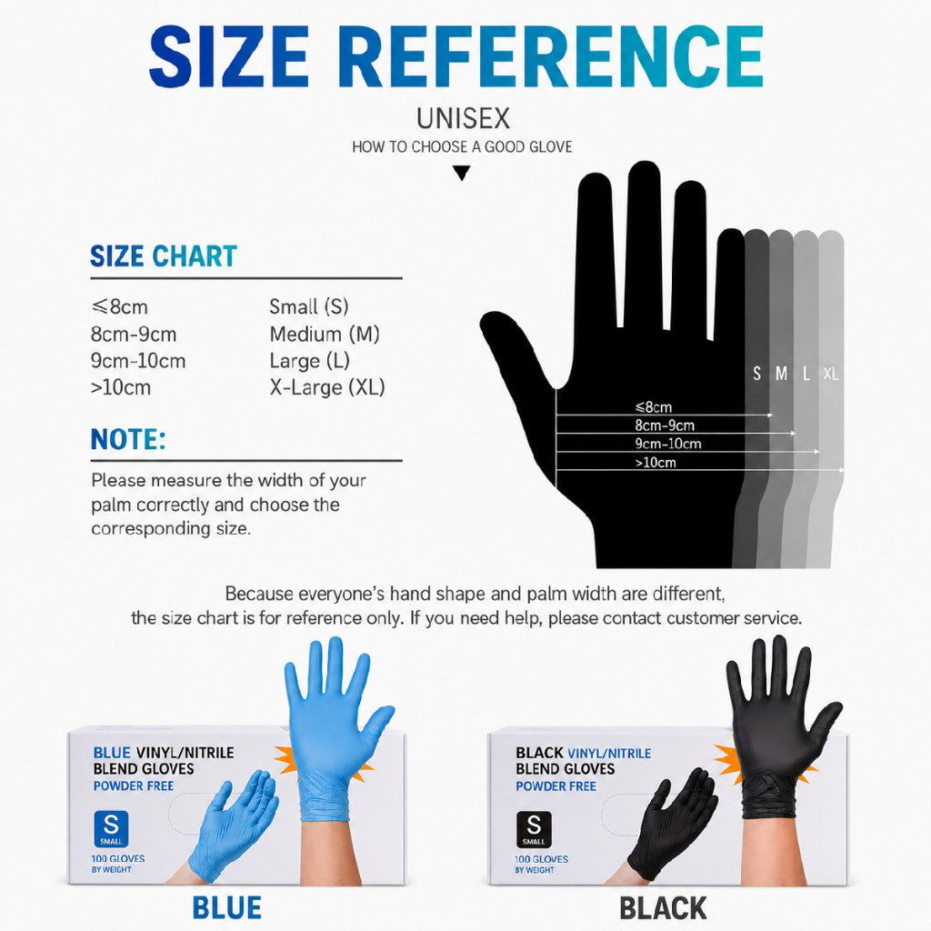 Koala Home Disposable Nitrile Gloves pvc Quality Powder-Free Waterproof and Oil-Resistant 100 Pce/Box