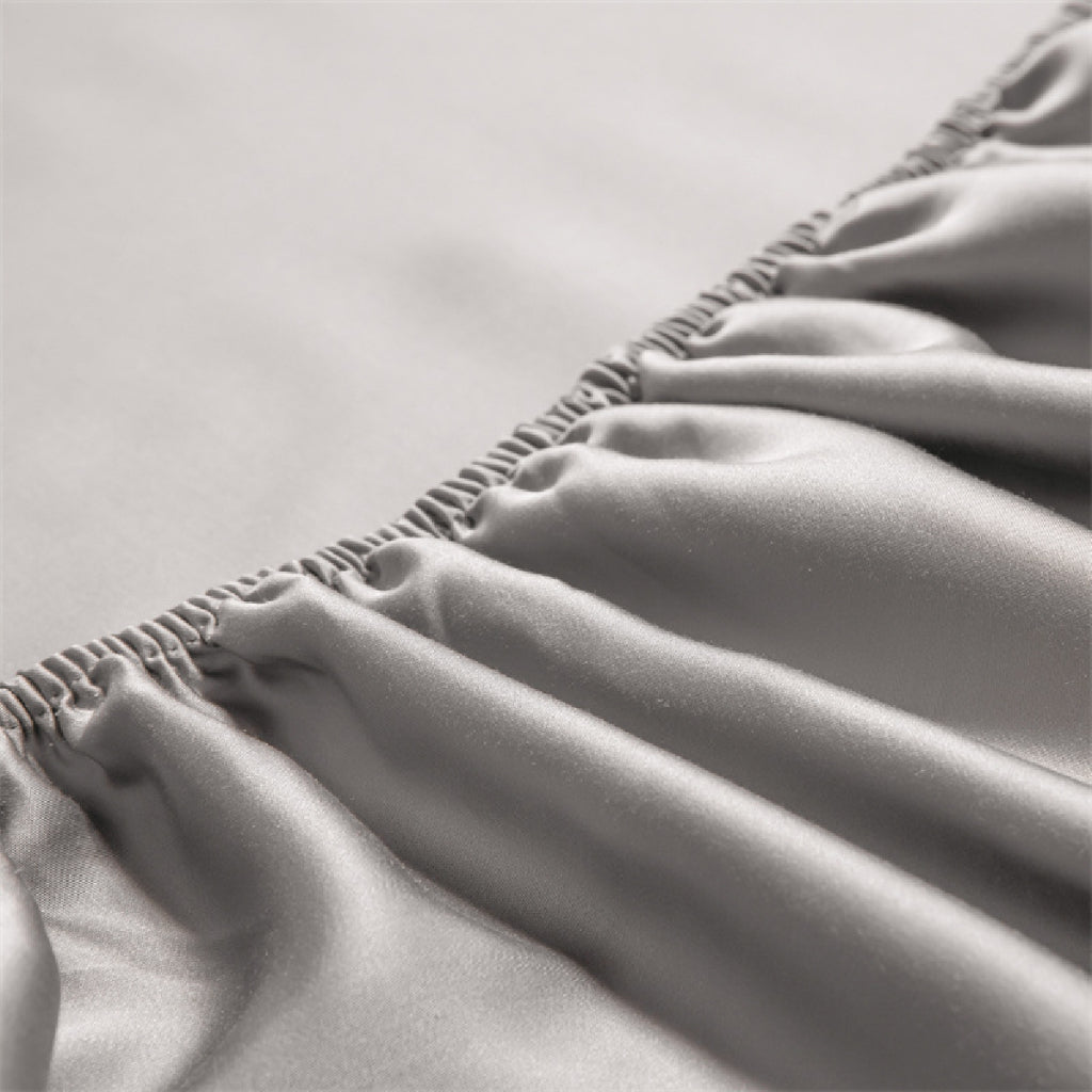 Koala Home Bedsheet Set Satin Silk Fitted/Anti-Wrinkle Smooth For Hotel And Flat Single/Super Single/Queen/King Size